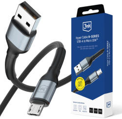 3mk Protection 3mk Hyper Cable N-SZÉRIA USB-A / MicroUSB 50cm QC 3.0 5V/2A 10W - fekete