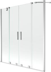 Mexen Velar Duo kétszárnyú, toló kádparaván 140 x 150 cm, átlátszó, króm - 896-140-000-02-01