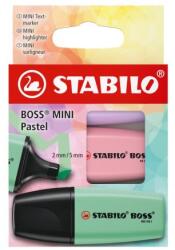 STABILO Highlighter - STABILO BOSS MINI Pastel - set 3 buc - liliac, roz pudrat, verde menta