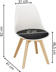 SPRINGOS Scaun de sufragerie alb DC0018 (DC0018)