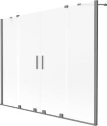 Mexen Velar Duo kétszárnyú toló fürdő paraván 170 x 150 cm, zúzmarás, fegyverfém - 896-170-000-32-95