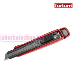 Fortum alumínium és acél házas tapétavágó kés csavaros pengerögzítéssel, 18 mm pengével (4780023)