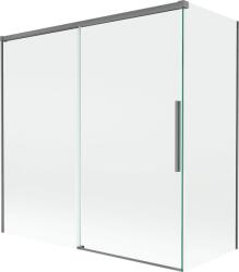Mexen Rox 2-szárnyú, toló rendszerű kádparaván 160 + 70 x 150 cm, átlátszó, gun metal - 8C9-160-070-95-00