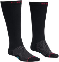 CCM Șosete de hochei Compressi Proline Knee Black/Red Unisize EUR 41-44