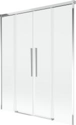 Mexen Rox kétszárnyú, toló fürdőszobai paraván 140 x 150 cm, átlátszó, króm - 8C9-140-002-01-00