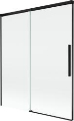 Mexen Rox 2-szárnyú eltolható fürdőkád paraván 140 x 150 cm, átlátszó, fekete - 8C9-140-001-70-00