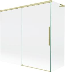 Mexen Rox L 2-szárnyú eltolható fürdőszobai paraván 170 + 75 x 150 cm, átlátszó, arany szálcsiszolt - 8C9L-170-075-55-00