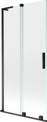 Mexen Velar L kádparaván 2-szárnyas toló 90 x 150 cm, átlátszó, fekete - 896-090-003-01-70