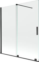 Mexen Velar 2-szárnyú eltolható fürdőkád paraván 150 x 150 cm, átlátszó, fekete - 896-150-000-01-70