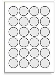 CDRmarket Etichete autoadezive 40 mm, 24 etichete, A4, 100 de coli, rotunde (R0ECO.4040kA)