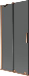 Mexen Velar kádparaván 2-szárnyú toló 95 x 150 cm, grafit, rózsaarany - 896-095-000-41-60