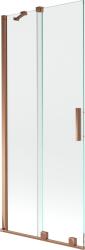 Mexen Velar 2 szárnyú toló kádparaván 85 x 150 cm, átlátszó, rózsaarany - 896-085-000-01-60