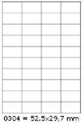 CDRmarket Etichete autoadezive 52, 5 x 29, 7 mm, 40 de etichete, A4, 100 de coli (R0ECO.0304A, 227018)
