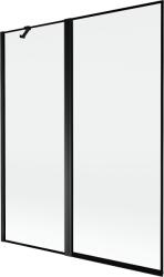 Mexen Mist kádparaván 2-szárnyú bal 140 x 150 cm, fekete keret, fekete - 8A9-140-011-70-70-L
