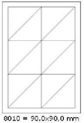 CDRmarket Etichete autoadezive 90 x 90 mm, 12 etichete, A4, 100 coli (R0100.8010A)