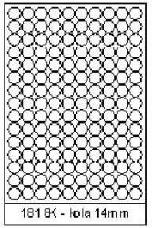 CDRmarket Etichete autoadezive 18 mm, 150 etichete, A4, 100 coli, rotunde (R0ECO.1818kA)