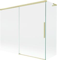 Mexen Rox L kádparaván 2-szárnyú eltolható 180 + 90 x 150 cm, átlátszó, arany kefélt - 8C9L-180-090-55-00
