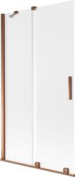 Mexen Velar 2-szárnyú tolófürdőképernyő 100 x 150 cm, zúzmara, rózsaarany - 896-100-000-31-60