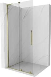 Mexen Velar L tolózuhanyfal Walk-in 110 x 200 cm, átlátszó 8 mm, arany - 871-110-003-03-50