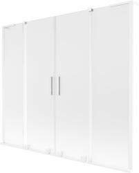 Mexen Velar L Duo fürdőkádparaván, 2-szárnyú, tolóajtós, 180 x 150 cm, homályos, fehér - 896-180-003-32-20