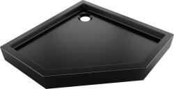 Mexen Flow+ ötszögletű zuhanytálca 80 x 80 cm, fekete matt - 46P708080H