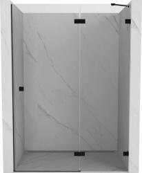 Mexen Lunar zuhanyajtó, jobbos, 140 cm, átlátszó, fekete - 834-140-000-70-00-P