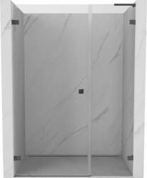Mexen Lunar-B L zuhanyajtó, balra nyíló, 145 cm, átlátszó, gun gray kefe - 832SL-145-050-66-00-L