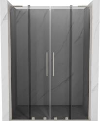 Mexen Velar L Duo tolóajtós zuhanyajtó 140 cm, grafit, kefélt nikkel - 871-140-003-42-97