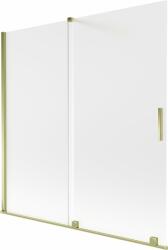 Mexen Velar 2-szárnyú, tolóajtós fürdőkádfal 160 x 150 cm, homokfúvott, arany - 896-160-000-31-50