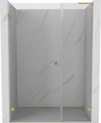 Mexen Lunar-B L zuhanyajtó balos nyíló 110 cm, átlátszó, arany szálcsiszolt - 832SL-110-050-55-00-L
