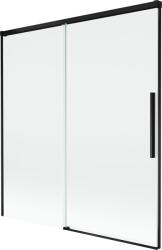 Mexen Rox kétszárnyú, eltolható fürdőkád paraván 150 x 150 cm, átlátszó, fekete - 8C9-150-001-70-00