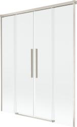 Mexen Rox 2-szárnyú fürdőkádparaván összecsukható 150 x 150 cm, átlátszó, csiszolt nikkel - 8C9-150-002-97-00