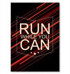 SteelPoster Fém poszter Run while you can Tábla 30 x 42 cm +ajándék (plakat dekoracyjny, metalowa tablica, szyld)