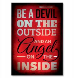 SteelPoster Fém poszter Devil and angel Tábla 30 x 42 cm +ajándék (plakat dekoracyjny, metalowa tablica, szyld)
