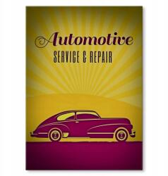 SteelPoster Fém poszter Automotive service Tábla Tepsi 22 x 31 cm +ajándék (plakat dekoracyjny, metalowa tablica, szyld)