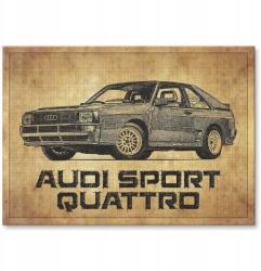 SteelPoster Fém poszter Audi Sport Quattro Tábla Tepsi 22 x 31 cm +ajándék (plakat dekoracyjny, metalowa tablica, szyld)