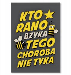 SteelPoster Fém poszter Ki kefél reggel Tábla Tepsi 22 x 31 cm +ajándék (plakat dekoracyjny, metalowa tablica, szyld)