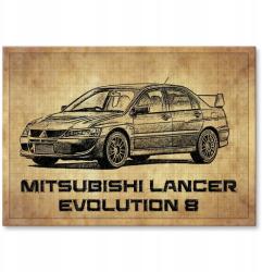 SteelPoster Fém poszter Mitsubishi Lancer Tábla Tepsi 22 x 31 cm +ajándék (plakat dekoracyjny, metalowa tablica, szyld)