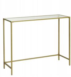 Songmics Arany üvegkonzol Songmics arany fényes 100 x 80 x 35 cm, elegancia (LGT26G)
