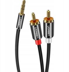 UGREEN 3.5 mm mini jack kábel 2RCA-hoz, audio, hangszórókhoz fejhallgatókhoz, 2 m (10584B)