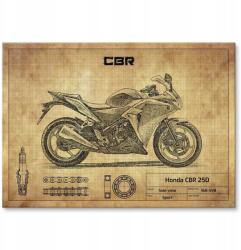 SteelPoster Fém poszter Honda Cbr 250 Tábla Tepsi 22 x 31 cm +ajándék (plakat dekoracyjny, metalowa tablica, szyld)