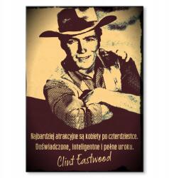 SteelPoster Eastwood fém poszter Tábla Tepsi 22 x 31 cm +ajándék (plakat dekoracyjny, metalowa tablica, szyld)