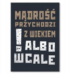 SteelPoster Fém poszter Bölcsesség a korral Tábla Tepsi 22 x 31 cm +ajándék (plakat dekoracyjny, metalowa tablica, szyld)
