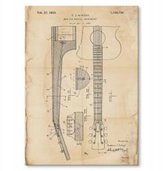 SteelPoster Fém poszter Guitar instrument Retro Tábla Tepsi 42 x 59, 4 cm +ajándék (plakat dekoracyjny, metalowa tablica, szyld)