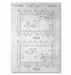 SteelPoster Fém poszter Billiard table Stone Tábla 30 x 42 cm +ajándék (plakat dekoracyjny, metalowa tablica, szyld)