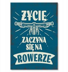 SteelPoster Fém poszter Élet a kerékpáron Tábla Tepsi 22 x 31 cm +ajándék (plakat dekoracyjny, metalowa tablica, szyld)