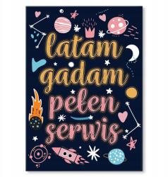 SteelPoster Fém poszter Repülök beszélek teljes szolgáltatás Tábla Tepsi 22 x 31 cm +ajándék (plakat dekoracyjny, metalowa tablica, szyld)
