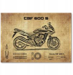 SteelPoster Fém poszter Honda Cbf 600 S Tábla lemez 42 x 59, 4 cm +ajándék (plakat dekoracyjny, metalowa tablica, szyld)