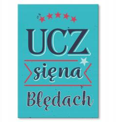 SteelPoster Fém poszter Tanulj a hibákból Tábla Tepsi 22 x 31 cm +ajándék (plakat dekoracyjny, metalowa tablica, szyld)