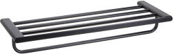 Bemeta Organic Black fali törölközőtartó polc 640x95x214 mm, fekete 167105150 (167105150)